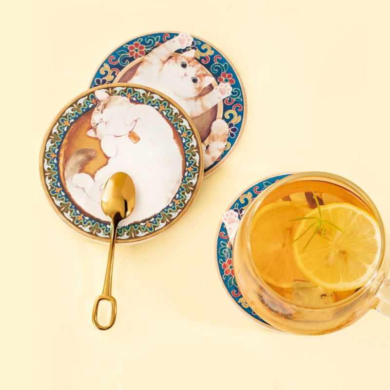 The Forbidden City Cat | Emperor Cat Coaster
