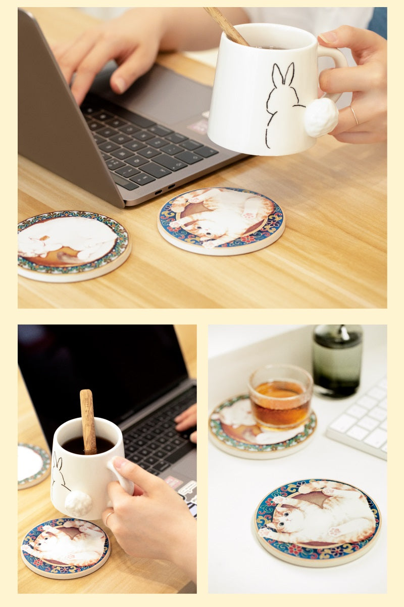 The Forbidden City Cat | Emperor Cat Coaster