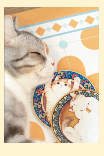 The Forbidden City Cat | Emperor Cat Coaster