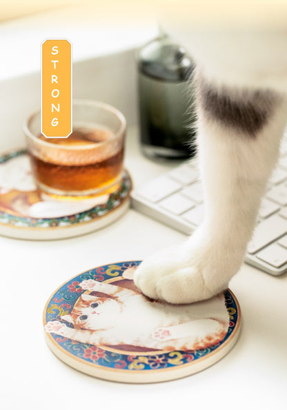 The Forbidden City Cat | Emperor Cat Coaster