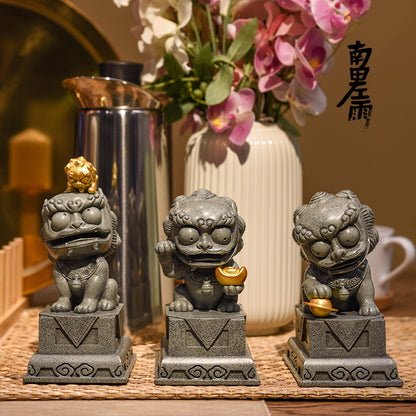 Small Stone Lion Statue