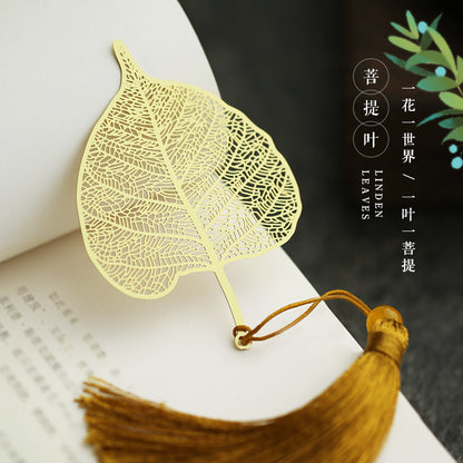 Leaf Vein Brass Bookmark
