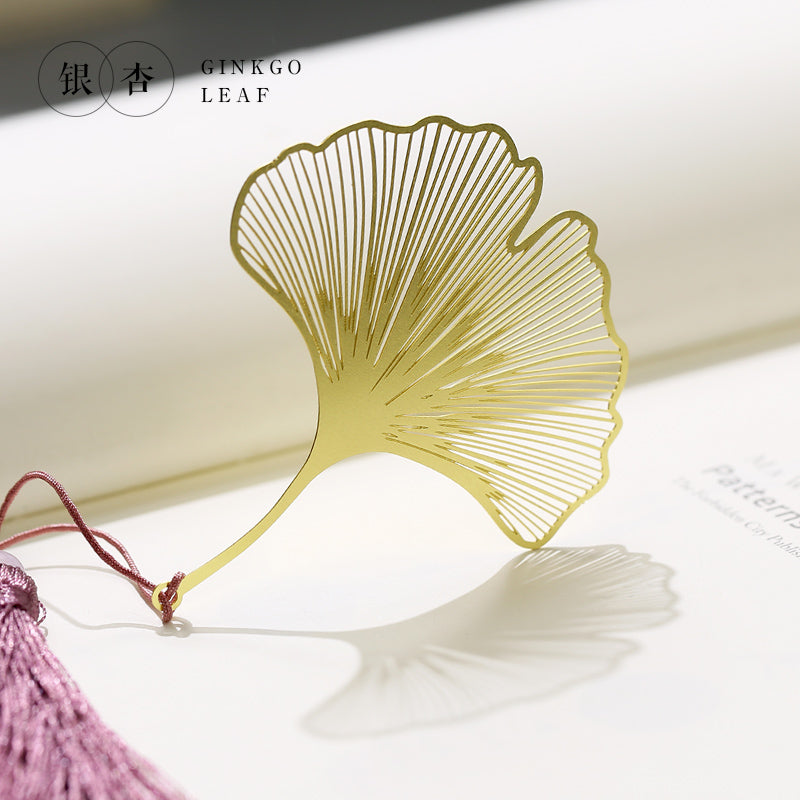 Leaf Vein Brass Bookmark